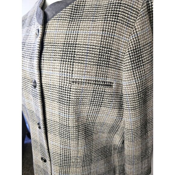 Harve Benard by Benard Holtzman Wool Plaid Womens Size 14 Lined Jacket Twead - Picture 3 of 11